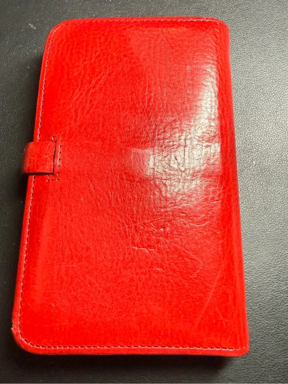Vintage BRIGHTON Personal Organizer Planner Ravishing Red Leather 6 5/8”x 4 1/4